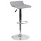 Emma and Oliver Quilted Wave Seat Adjustable Height Barstool with Chrome Base